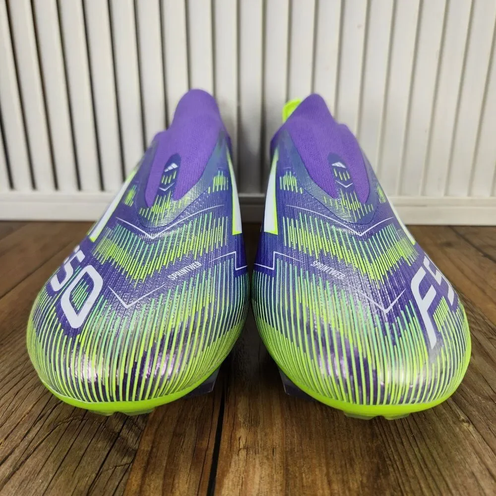 Adidas F50 Elite Laceless Firm Ground FG Mens Sz 13 Purple Soccer Cleats JH7628